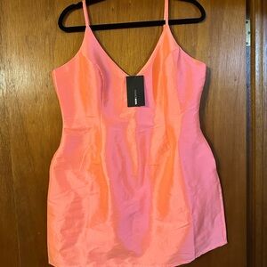 Fashion Nova Vibrant Pink Mini Dress